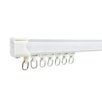 Rail de rideau en alliage d'aluminium moderne et luxueux, rail de fenêtre coulissant décoratif pour la décoration intérieure, système de rail silencieux