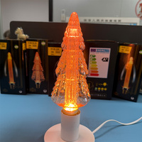 Ampoule LED décorative pour sapin de Noël, filament de verre, E27, blanc chaud, économie d'énergie, lampe de décoration pour la maison et les fêtes
