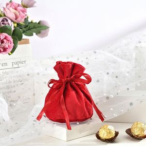Bolsa de Regalo Personalizada de Gran Capacidad para Joyería, Material Flocado, con Cordón, Flexible, 13.5x10cm, Venta Caliente - Product Image 4