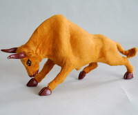 Modèle de taureau de rodéo réaliste et détaillé, modèle de taureau de combat réaliste et éclatant, fait main en fausse fourrure, ornement animalier pour la maison et la ferme, pour la table