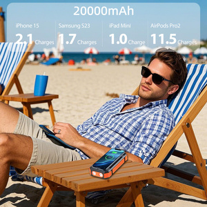 Nuevo Banco de Energía Solar Magnético de 20000 mAh, Portátil para iPhone y Android con Entrada Micro USB, <span class=keywords><strong>Carga</strong></span> Rápida Inalámbrica de 15 W - Product Image 6