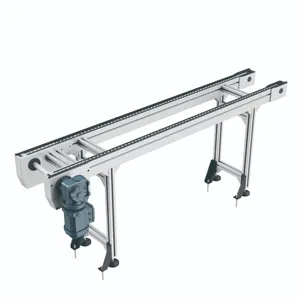 Production Conveyor Systems Speed Free Flow Chain Line Assembly System For Pallet Transfering