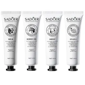 زيتية لشكل الحصان كريم Handcream الماعز الحليب اليد تبييض ترطيب السفر اليد كريم لتفتيح البشرة للبشرة الجافة