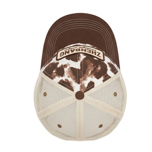 Cow Print Trucker Hat Embroidered logo Adjustable Mesh Back Vintage Western Cowboy Casual <b>Cap</b> for <b>Women</b> Men - Product Image 4