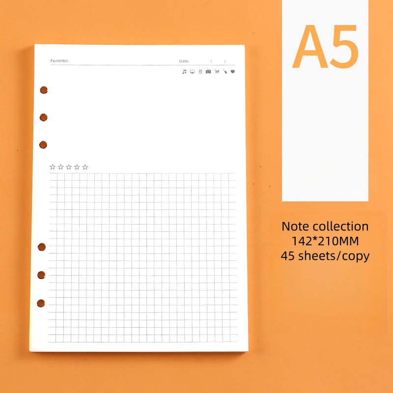 Colección de notas A5 blancas