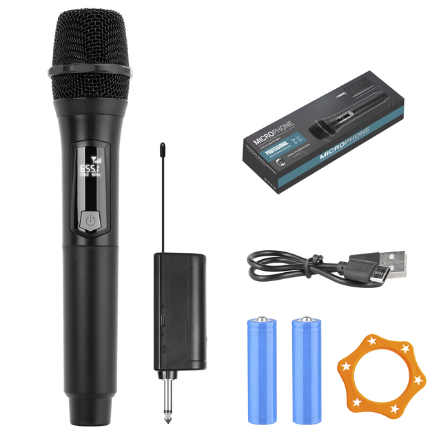 Wireless Noise Cancelling Karaoke Microphone Aluminum Alloy Church Use Dynamic Handheld Mic XLR Connector Cardioid Pattern High