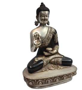 Estatuilla budista de latón con acabado antiguo de alta calidad, artesanía india, estilo religioso, estatua de Buda, escultura coleccionable de arte - Product Image 1