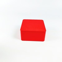 Boîte en fer blanc rouge - Contenant d'emballage alimentaire pour biscuits/bonbons