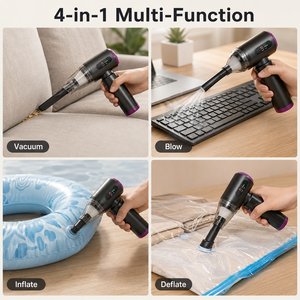 OEM 20kPa Brushless Cordless Handheld ABS Vacuum Air <b>Duster</b> 4-in-1 Rechargeable 0.12L <b>Cleaner</b> for Car Home Office Computer - Product Image 4