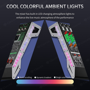 Clavax CLMC-RX8 8 Kênh Âm Thanh Mixer Giao Diện Điều Khiển Với 256 Hiệu ứng DSP 2 Sub Nhóm 1 AUX Màu Xanh Răng USB Chơi Cả Hai Bên Đèn LED - Product Image 5