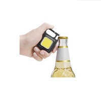 NIA-K1 EDC Carabiner lampu berkemah Mini, gantungan kunci pembuka botol aluminium Aloi LED COB