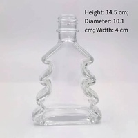 Bouteille en verre vide claire de diffuseur de roseau en forme d'arbre de 200ml pour Noël