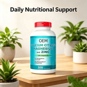 Citrato de Calcio, <span class=keywords><strong>Magnesio</strong></span> <span class=keywords><strong>y</strong></span> <span class=keywords><strong>Zinc</strong></span> <span class=keywords><strong>con</strong></span> Vitamina D3, 500 Tabletas, Suplemento OEM para el Soporte de Huesos <span class=keywords><strong>y</strong></span> Dientes - Product Image 4