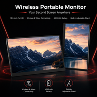 Moniteur portable OEM personnalisé de 15,6 pouces avec lecteur multimédia, support intégré, haut-parleurs doubles, design ultra-plat de 10 mm et batterie