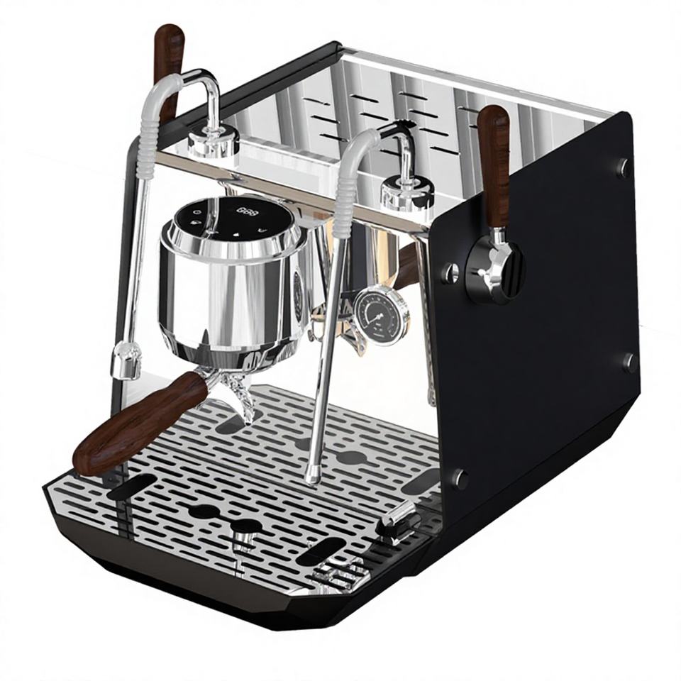 220V Semi-Automatic Commercial Espresso Machine Dual Boiler Stainless ...