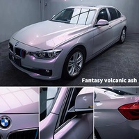 Pellicola Adesiva per Auto Effetto Camaleonte, PET/PVC, Lucida Satinata, Bicolore da Grigio a Viola, Adesivi OEM
