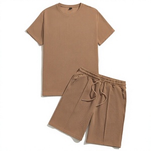 Ensemble T-shirt et short noir personnalisé en tissu softshell extensible (Spandex/Polyester) – Tenue décontractée pour garçons de 3 à 14 ans - Product Image 1