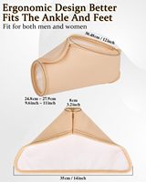 Attelle ajustable pour les pieds avec compresse d'huile de ricin, réutilisable, pour la cheville, enveloppement pour les pieds à l'huile de ricin biologique