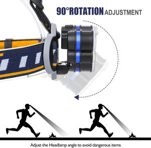 <span class=keywords><strong>18000</strong></span> <span class=keywords><strong>lumens</strong></span> Super lumineux 20W haute puissance phare étanche 18650 batterie phare torche Angle réglable lumière rouge pour l'extérieur - Product Image 2