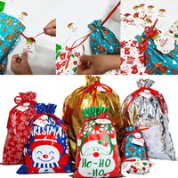 Weihnachten präsentiert Party Favor Folie Urlaub Kordel zug Wickels äcke Beutel Weihnachts geschenk Tasche