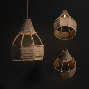 Lampade Artistiche, Lampadari in Stile Giapponese, Arte Pastorale in Rattan Intrecciato a Mano, per Club, Centri Commerciali, Sale Espositive, Hotel - Product Image 6