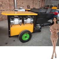 Avec Prix Favorable Horizontal Béton Ciment Jet Jet Mortier Pompe Pulvérisation Mortier Machine Ciment Mortier Pulvérisateur