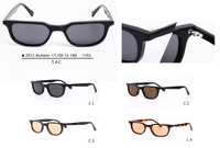 2513 Lunettes de soleil polarisées rétro de haute qualité, montures irrégulières en acétate, logo personnalisé, pour femmes et hommes