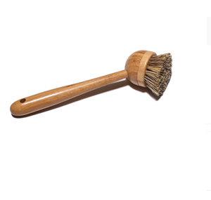 Spazzola per Piatti da Cucina con Manico Lungo in Bambù e Testa Rotante in Sisal - Product Image 3