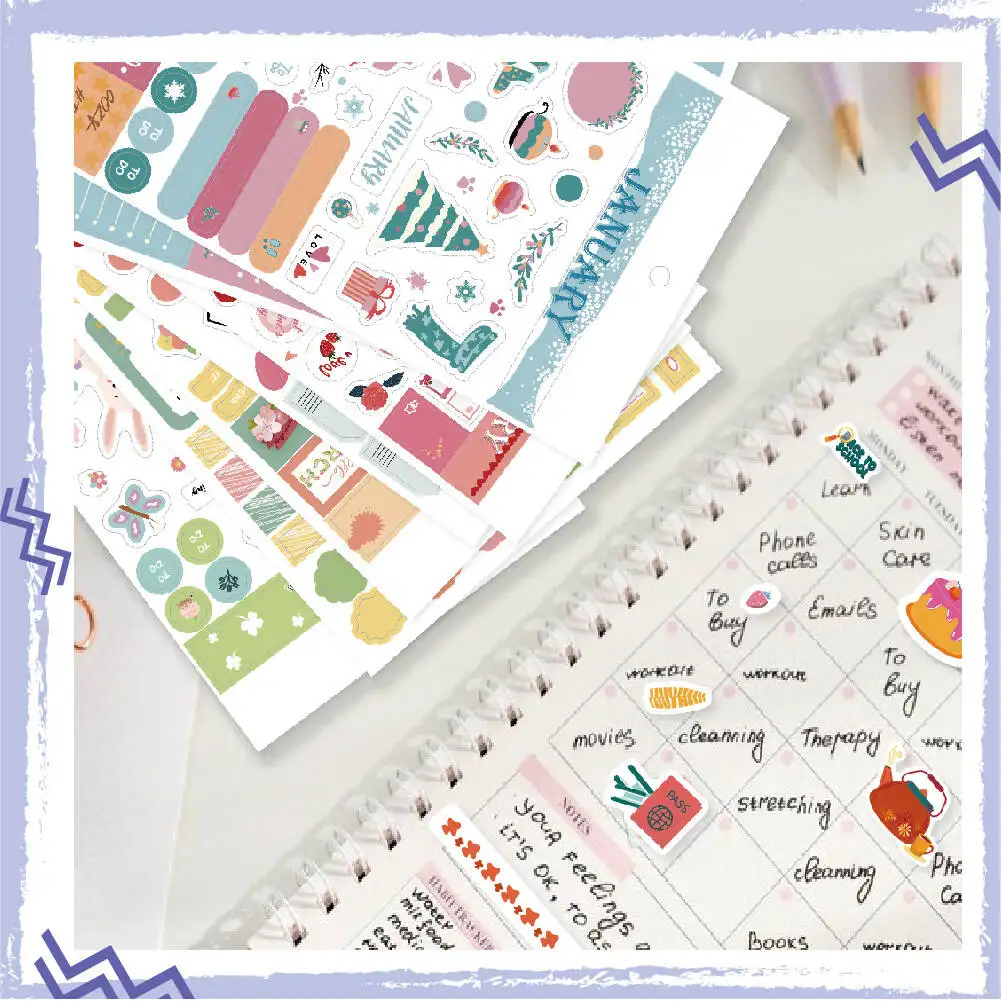 28 Sheets Daily Planners Monthly Planner Stickers and Accessories for Calendar Planning Seasonal Holiday planner Stickers