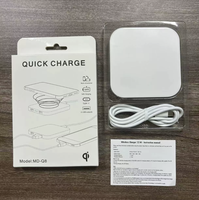 Deux chargeurs sans fil rapides 15W en paille de blé USB, chargeur sans fil à induction en bois
