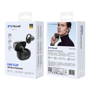 Auriculares <span class=keywords><strong>Bluetooth</strong></span> 6.0 Miccell <span class=keywords><strong>con</strong></span> Reducción de Ruido en Llamadas, Diseño Ligero y Tipo Clip para la Oreja - Product Image 1