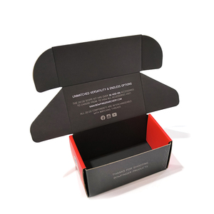 Scatola di imballaggio per la cura personale con Logo personalizzato di Design gratuito scatole di spedizione per spedizioni di bellezza naturale ecologica scatola postale di carta nera - Product Image 1