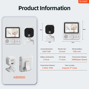 <span class=keywords><strong>Mejor</strong></span> precio 720P Video & Audio Baby Monitor Nanny 2,8 pulgadas visión nocturna alerta de Temperatura Cry & Sleep Monitoring <span class=keywords><strong>para</strong></span> bebé - Product Image 4
