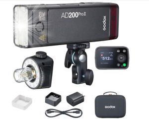 Flash de Estudio <span class=keywords><strong>Godox</strong></span> <span class=keywords><strong>AD200pro</strong></span> II 2.4G TTL, Flash de Bolsillo para Fotografía en Exteriores con Batería de Litio de 2900 mAh, 1/8000 HSS - Product Image 2