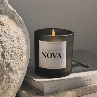 Bougie votive artisanale NOVA Premium à la cire de soja et de noix de coco |   Barres parfumées d'aromathérapie personnalisables au design moderne pour les fêtes