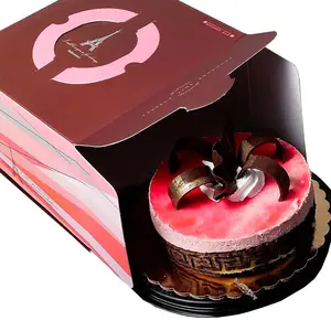 Lage Prijs Hot Selling White Square Dessert Cure 5 Inch Cakebox Met Gerecht Voor Voedsel Gebruik