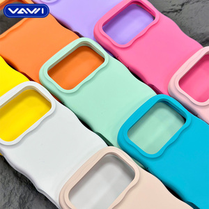 Funda de Silicona VAWI V-S06 con Diseño Original de Ondas Modernas, Color Sólido, Tacto de Piel, para iPhone 16 17 Pro Max - Product Image 2