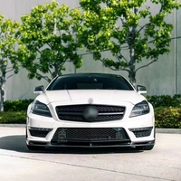 Lèvre avant en fibre de carbone de style V de haute qualité pour Mercedes Benz CLS-Class W218 CLS63 2012-2017, spoiler de pare-chocs avant de voiture