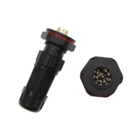 Connecteur mâle étanche automobile OEM M19W-M08, indice de protection IP67, haute puissance, boîtier en laiton plaqué or