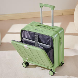 ABS PC Hard Side Boarding <span class=keywords><strong>Valise</strong></span> Poche avant pour ordinateur portable <span class=keywords><strong>avec</strong></span> <span class=keywords><strong>chargeur</strong></span> <span class=keywords><strong>USB</strong></span> et porte-gobelet Smart Multifunction Cabin Travel Bagages - Product Image 3