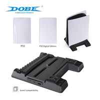 Station de charge verticale multifonctionnelle DOBE OEM avec ventilateur de refroidissement pour PS5, compatible avec les manettes DualSense, accessoires de jeu