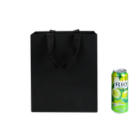Lipack Kraft Schwarze Papiertüte Maßgefertigte Handwerkliche Verpackungspapiertüte mit Griff