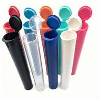 Tube en plastique transparent à ouverture facile de 73 mm, 98 mm, 116 mm, 120 mm, avec logo personnalisé, résistant aux enfants, pour l'emballage de cigarettes enroulées