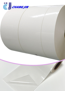 Rollo de Etiquetas Jumbo de Película BOPP Transparente Autoadhesiva Impermeable de Doble Cara, Holográfica Plateada Blanca para Agua Mineral - Product Image 2