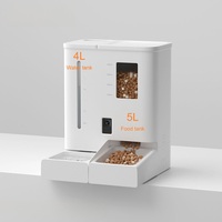 Distributeur automatique de nourriture pour animaux de compagnie intelligent WiFi double bande 5G/2.4G avec caméra vidéo HD 2K, vision nocturne, contrôle des portions par minuterie et gestion via application