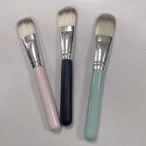 Pinceau applicateur de <span class=keywords><strong>masque</strong></span> facial double face personnalisé à marque privée, professionnel, végétalien, en bois, à poils <span class=keywords><strong>doux</strong></span> - Product Image 1