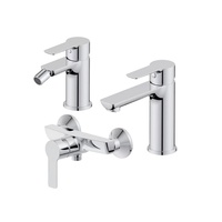 Grifo de Lavabo Económico, Grifo de Lavabo Cuadrado para Baño, Grifo de Zinc, Juego de Ducha