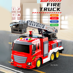 <span class=keywords><strong>Camion</strong></span> de pompiers en plastique Lucky Toys avec musique et interrupteur sonore <span class=keywords><strong>pour</strong></span> l'étude sonore – Jouet de sauvetage <span class=keywords><strong>pour</strong></span> enfants - Product Image 3