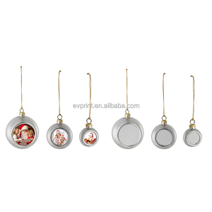 Boule de Noël en plastique à sublimation pour la décoration de la maison, design DIY imprimable, ornement d'arbre de Noël - Product Image 6