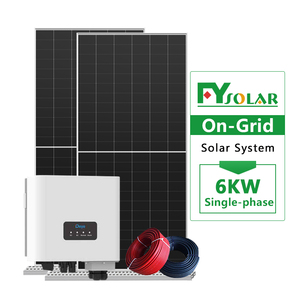 Sistema Solar Conectado a la Red de 3kw, 5kw, 6kw con Controlador MPPT y PWM, Kit Solar para Uso Doméstico, Sistema de Energía Solar Conectado a la Red de 3kw - Product Image 1